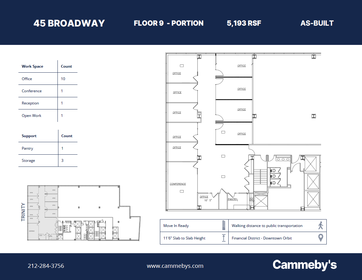 45 Broadway, New York, NY en alquiler Plano de la planta- Imagen 1 de 8