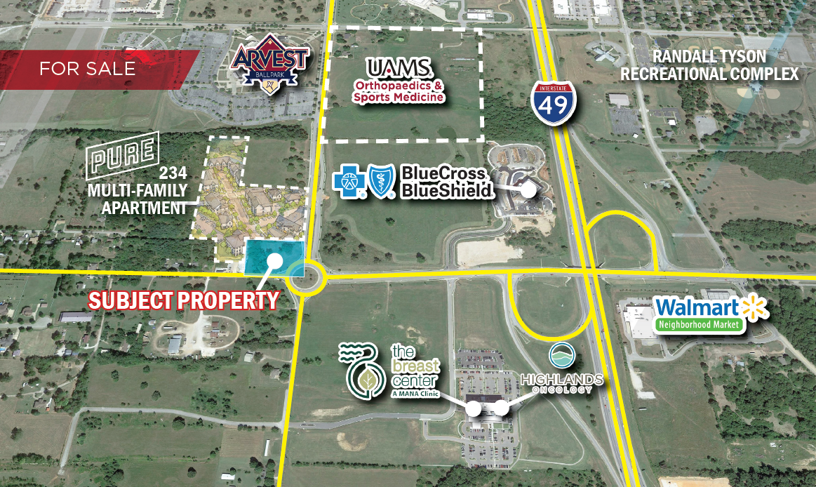 3550 Gene George Blvd, Springdale, AR en venta Vista aérea- Imagen 1 de 5