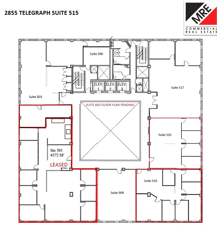 2855 Telegraph Ave, Berkeley, CA en alquiler Plano de la planta- Imagen 1 de 1