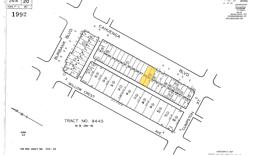 5527-5529 Cahuenga Blvd, North Hollywood, CA en alquiler - Plano de solar - Imagen 2 de 3