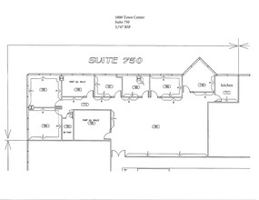 1000-4000 Town Center, Southfield, MI en alquiler Plano de la planta- Imagen 2 de 2