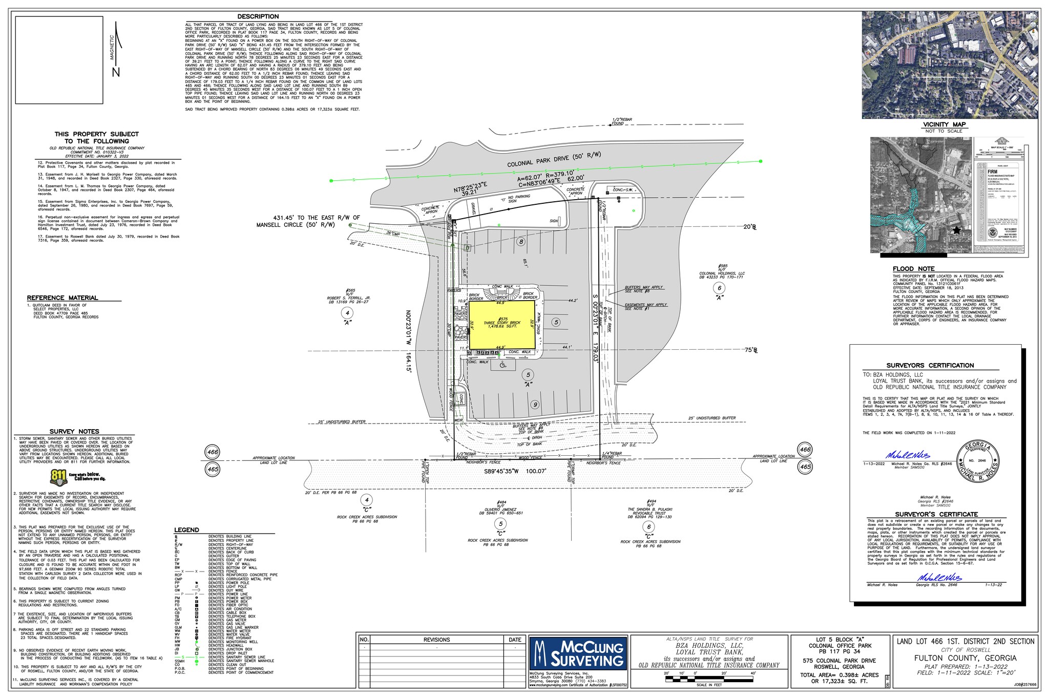 575 Colonial Park Dr, Roswell, GA en alquiler Plano del sitio- Imagen 1 de 1