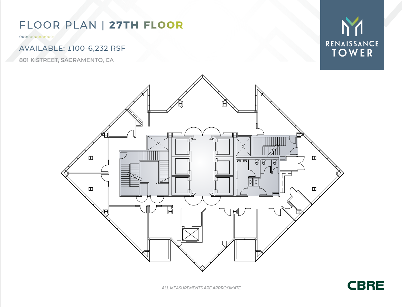 801 K St, Sacramento, CA en alquiler Plano de la planta- Imagen 1 de 1