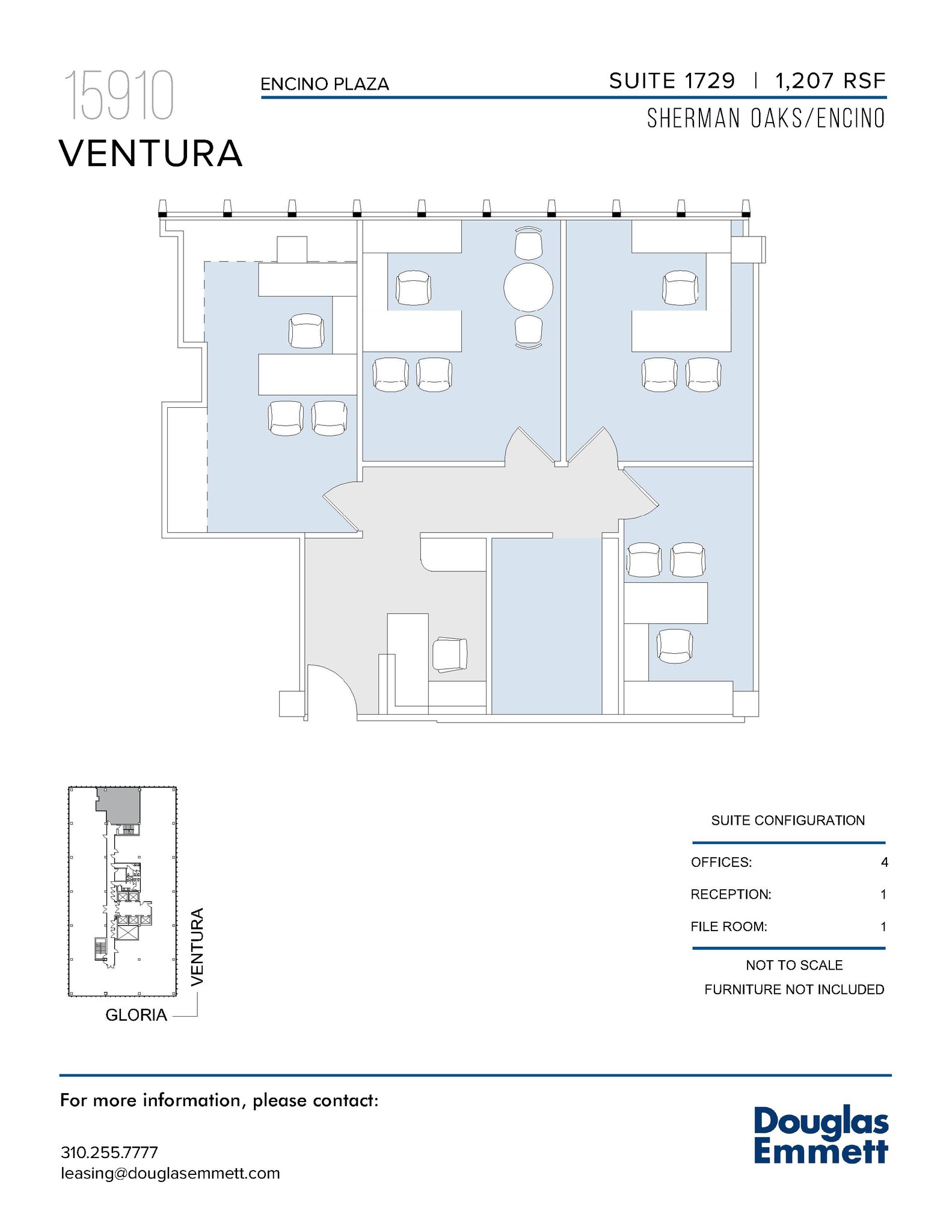 15910 Ventura Blvd, Encino, CA en alquiler Plano de la planta- Imagen 1 de 1