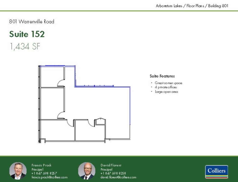 801 Warrenville Rd, Lisle, IL en alquiler Plano de la planta- Imagen 1 de 1