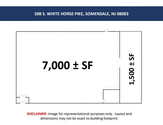 508 S White Horse Pike, Somerdale, NJ en alquiler Plano de la planta- Imagen 1 de 1