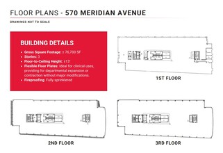 570 Meridian Ave, San Jose, CA en alquiler Plano de la planta- Imagen 1 de 1