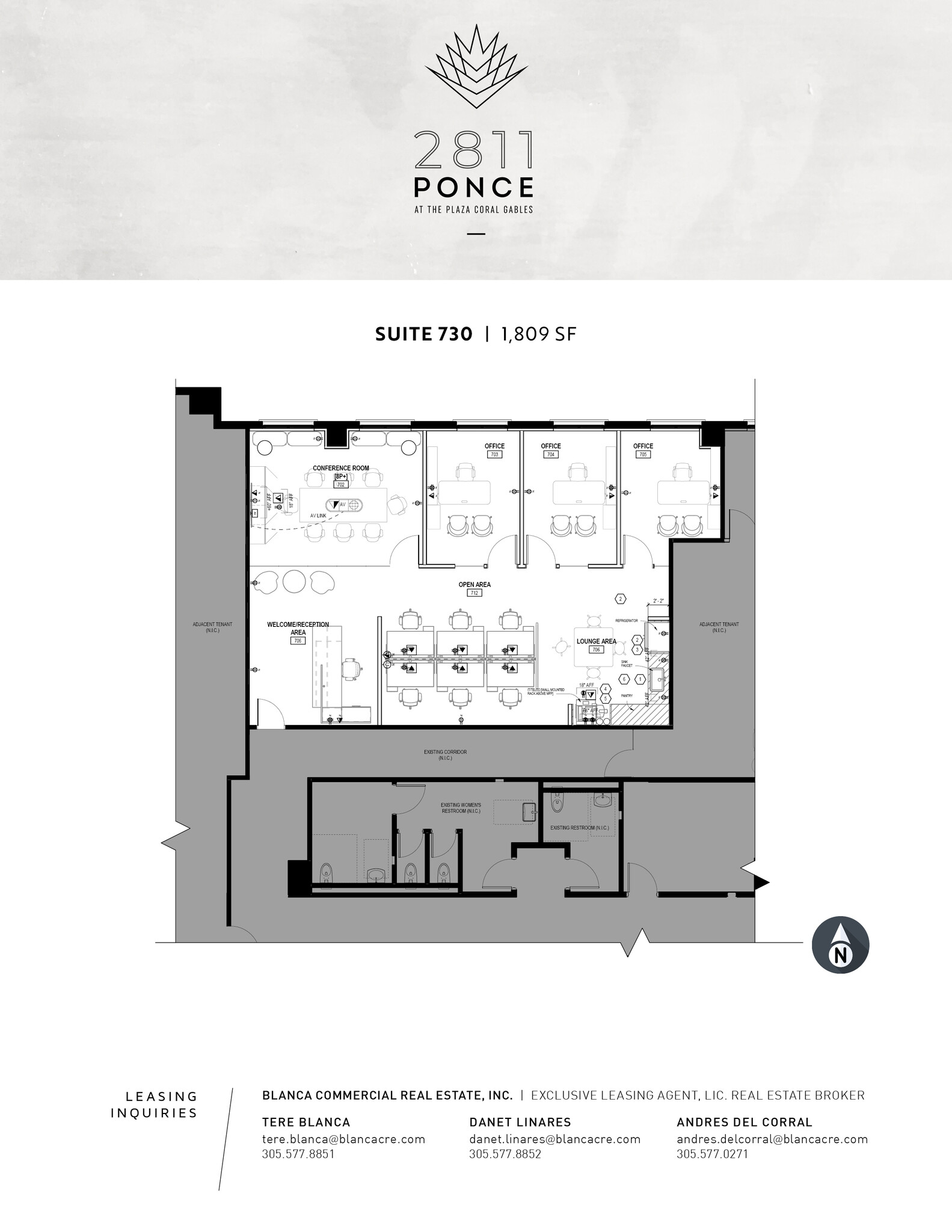 3011 Ponce de Leon Blvd, Coral Gables, FL en alquiler Plano de la planta- Imagen 1 de 1