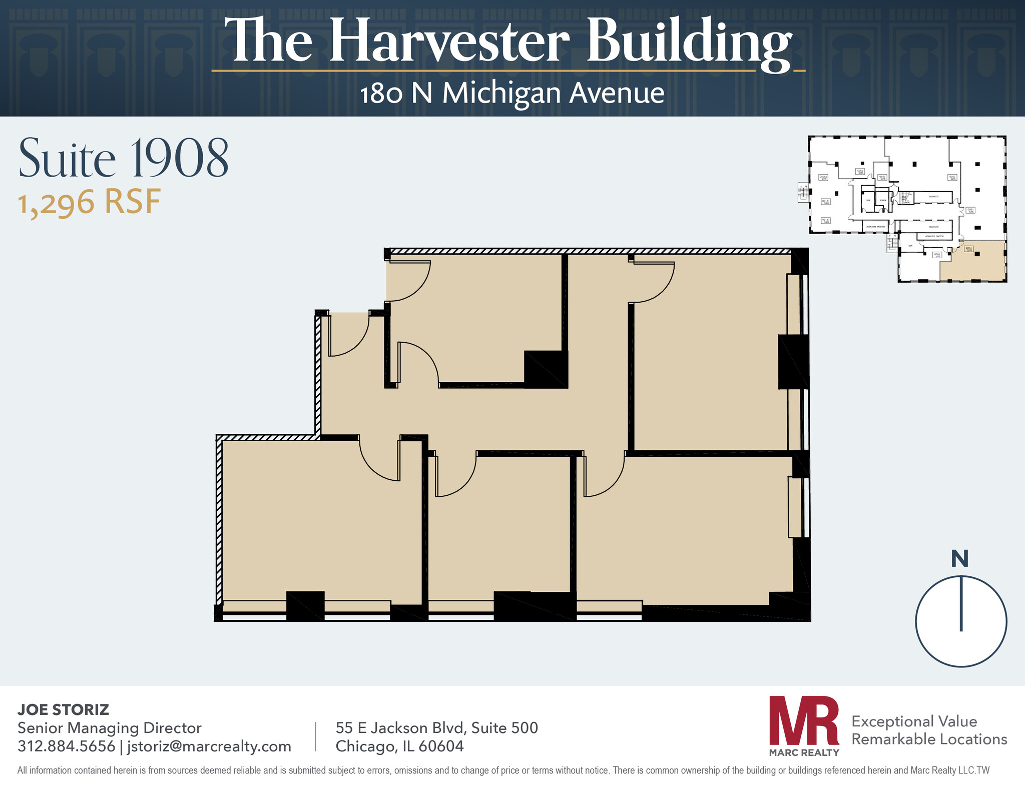 180 N Michigan Ave, Chicago, IL en alquiler Plano de la planta- Imagen 1 de 1