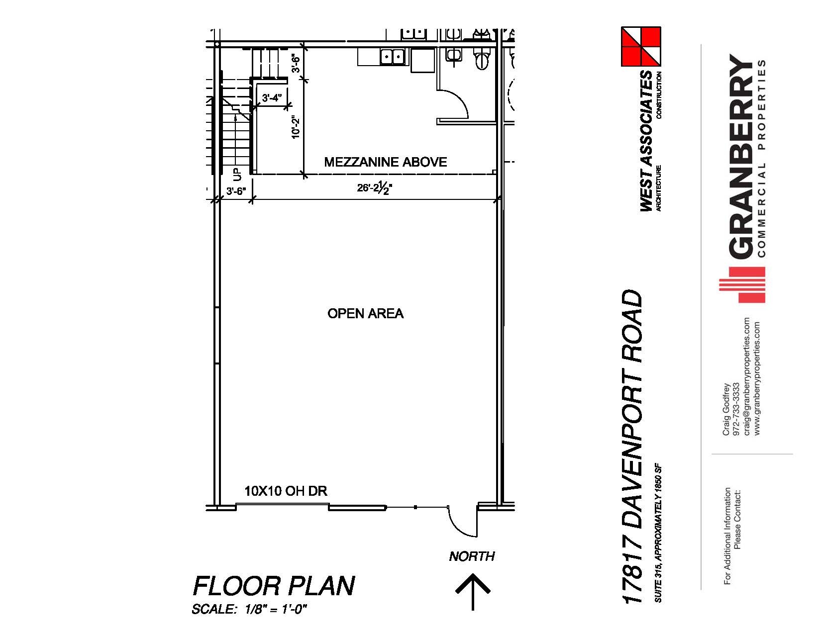 17817 Davenport Rd, Dallas, TX en alquiler Plano de la planta- Imagen 1 de 1