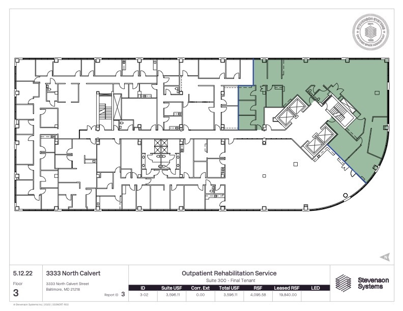 3333 N Calvert St, Baltimore, MD en alquiler Plano de la planta- Imagen 1 de 1