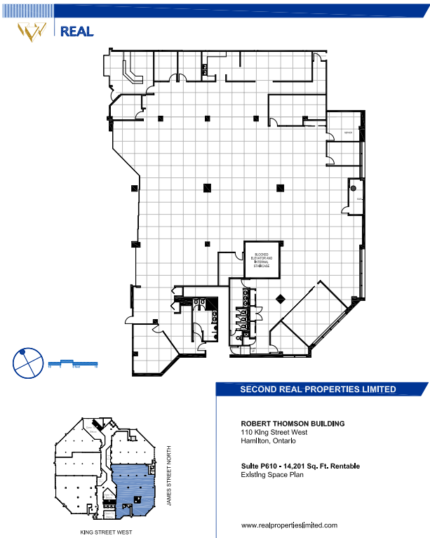 100, 110, and 120 King St W, Hamilton, ON en alquiler Plano de la planta- Imagen 1 de 1