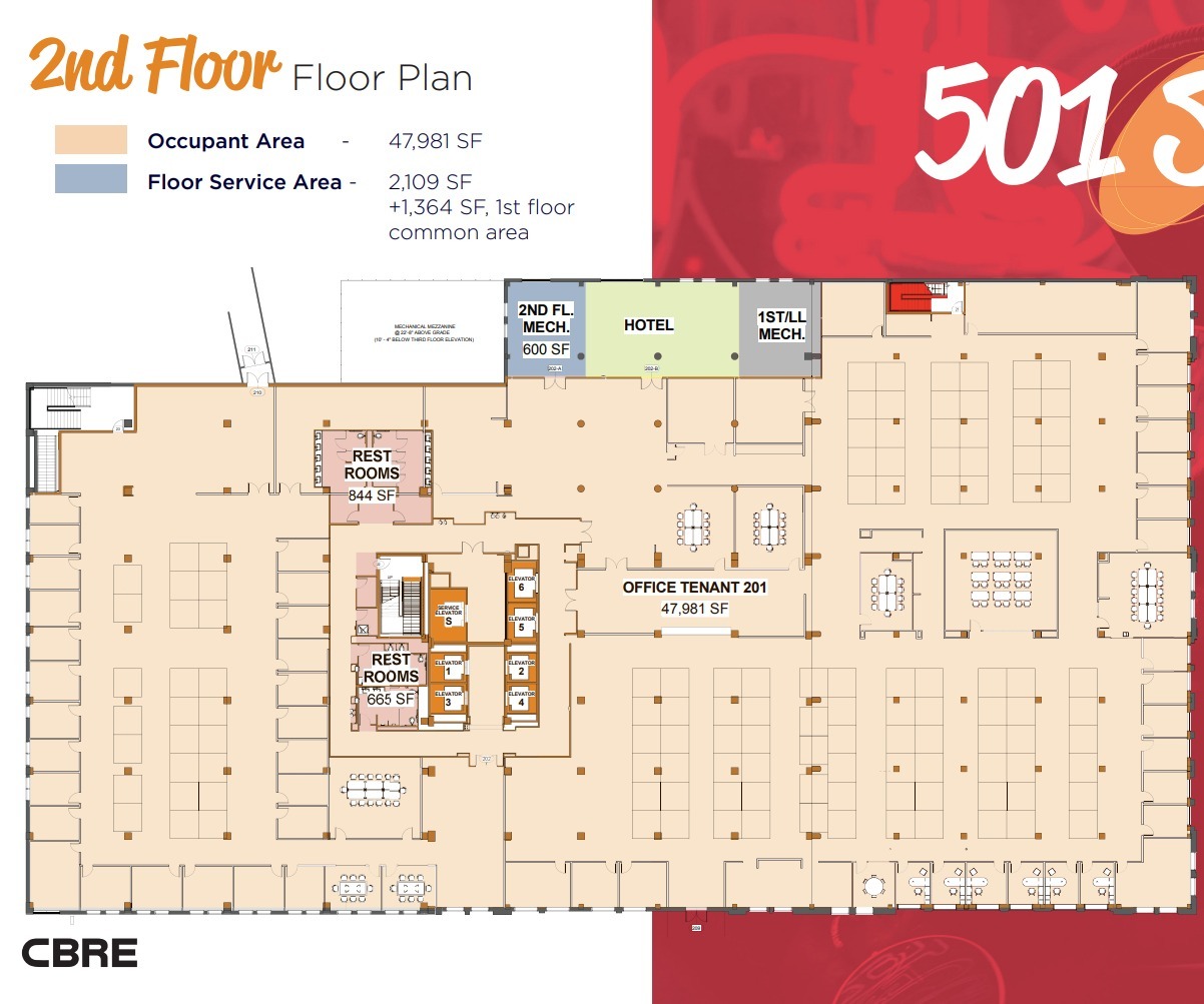 501 S 4th St, Louisville, KY en alquiler Plano de la planta- Imagen 1 de 1