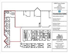 1000-4000 Town Center, Southfield, MI en alquiler Plano de la planta- Imagen 2 de 2