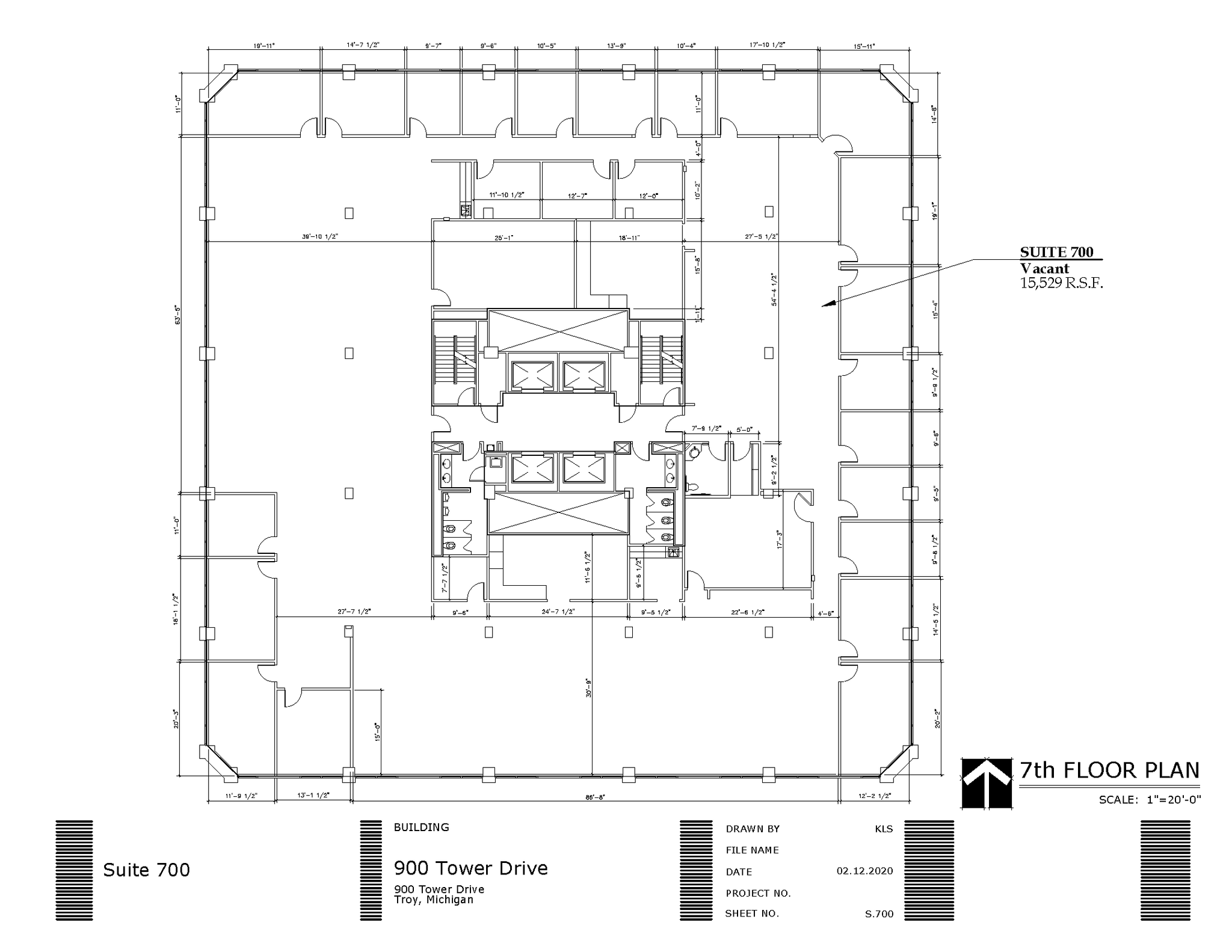 900 Tower Dr, Troy, MI en alquiler Plano de la planta- Imagen 1 de 2