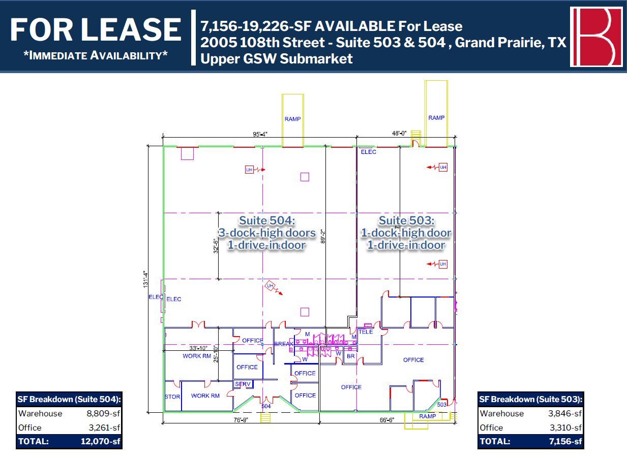 2009 108th St, Grand Prairie, TX en alquiler Plano de la planta- Imagen 1 de 2