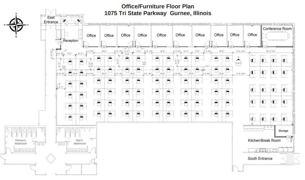 1075 Tri-State Parkway, Gurnee, IL en alquiler Plano de la planta- Imagen 1 de 1