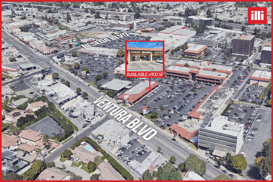 18399-18409 Ventura Blvd, Tarzana, CA en alquiler - Vista aérea - Imagen 1 de 6