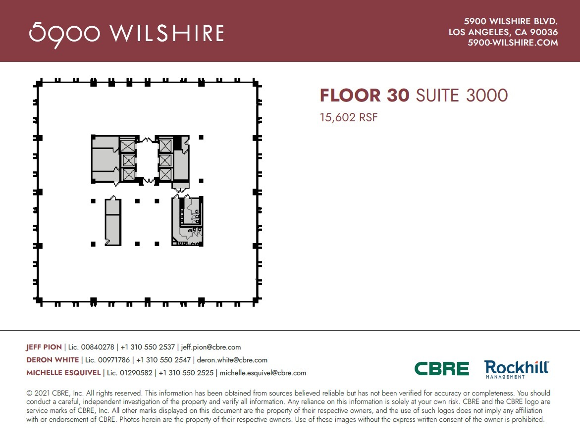 5900 Wilshire Blvd, Los Angeles, CA en alquiler Plano de la planta- Imagen 1 de 1