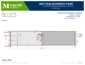 10711 Red Run Blvd, Owings Mills, MD en alquiler Plano de la planta- Imagen 1 de 1