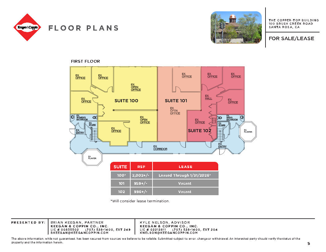 100 Brush Creek Rd, Santa Rosa, CA en venta Plano de la planta- Imagen 1 de 2