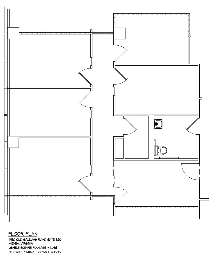 1950 Old Gallows Rd, Vienna, VA en alquiler Plano de la planta- Imagen 1 de 1