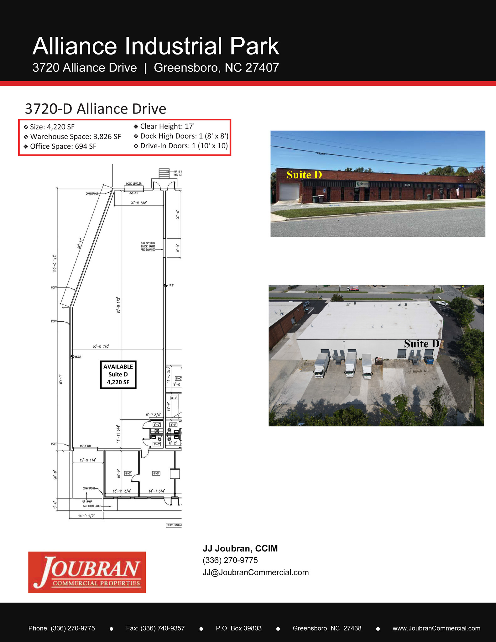 3716 Alliance Dr, Greensboro, NC en alquiler Plano de la planta- Imagen 1 de 11