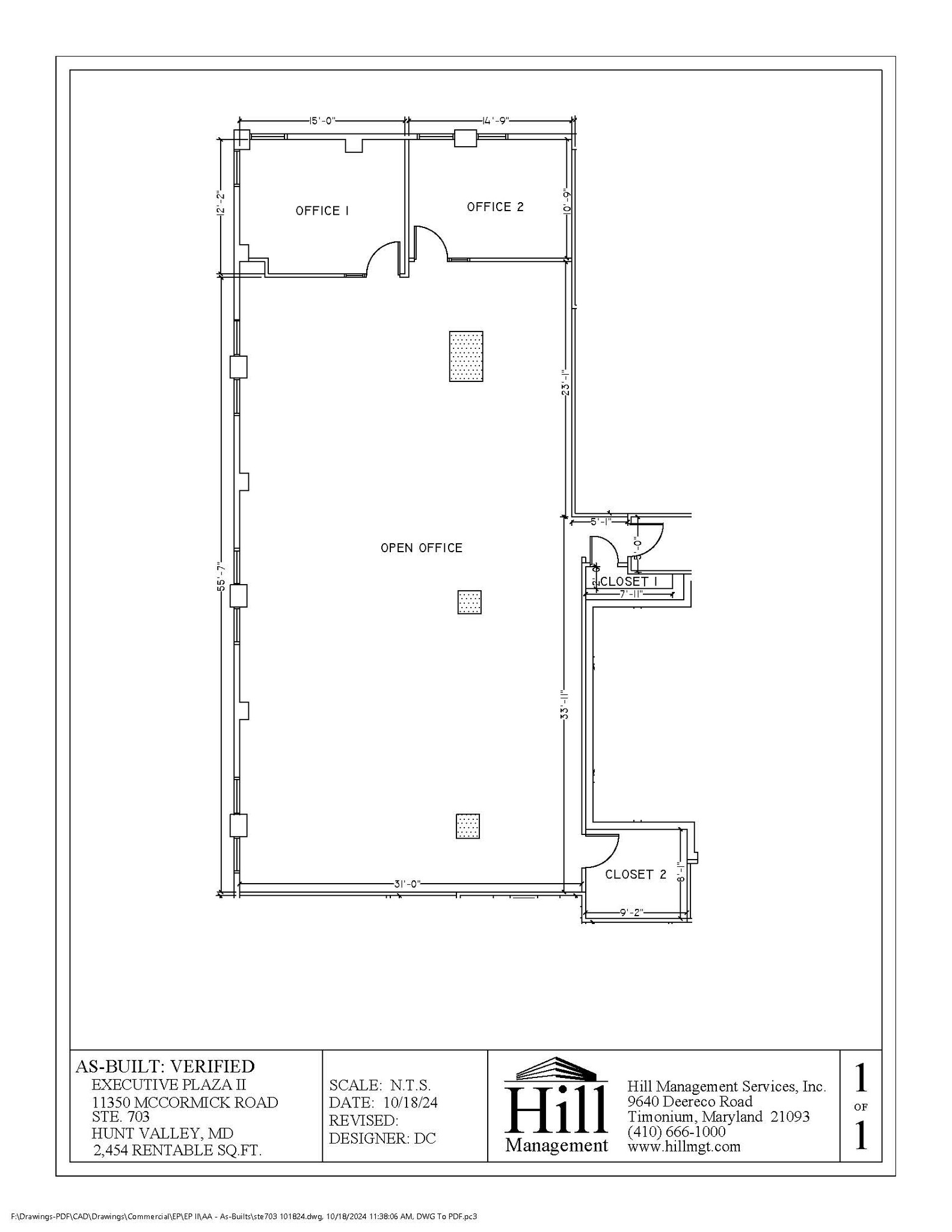 11350 McCormick Rd, Hunt Valley, MD en alquiler Plano de la planta- Imagen 1 de 1