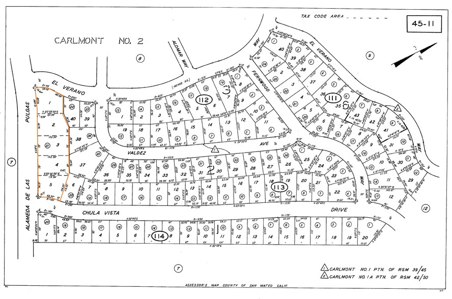 1315 Alameda de las Pulgas, Belmont, CA en venta - Plano de solar - Imagen 3 de 6