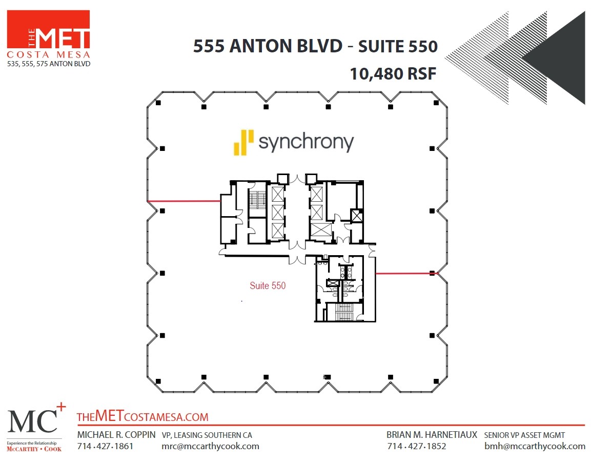 535-575 Anton Blvd, Costa Mesa, CA en alquiler Plano de la planta- Imagen 1 de 1