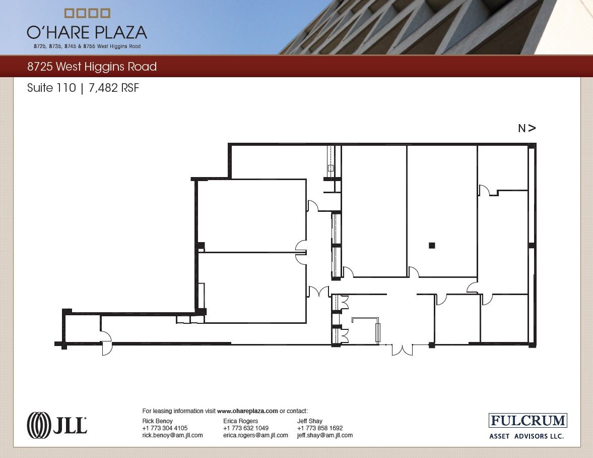 8725 W Higgins Rd, Chicago, IL en alquiler Plano de la planta- Imagen 1 de 1