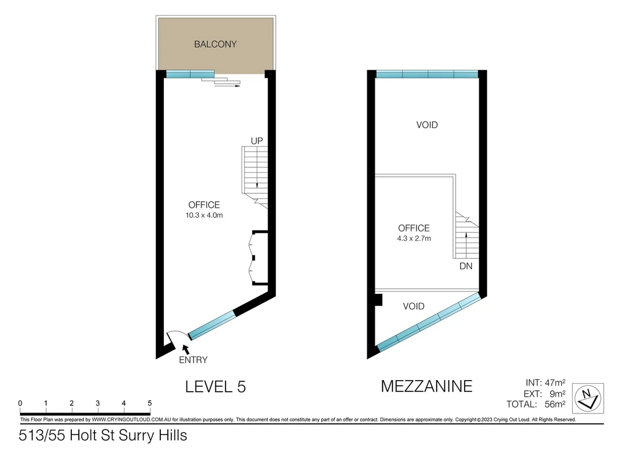 55 Holt St, Surry Hills, NSW 2010 - Unidad 513 -  - Plano de la planta - Image 2 of 4