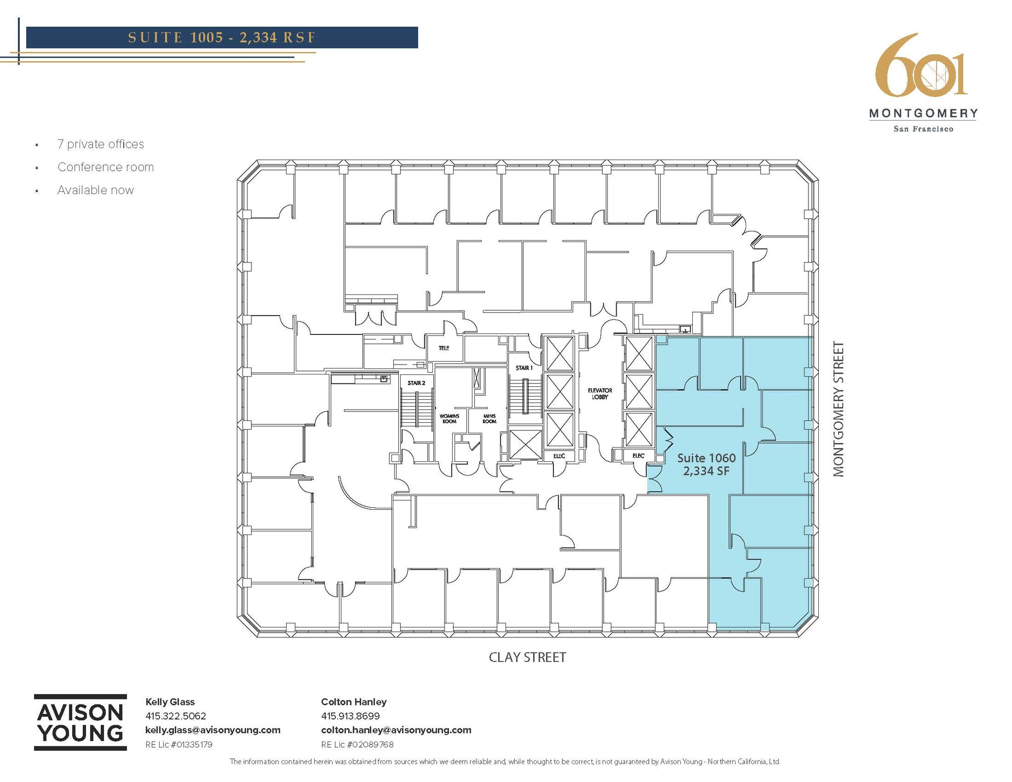 601 Montgomery St, San Francisco, CA en alquiler Plano de la planta- Imagen 1 de 1