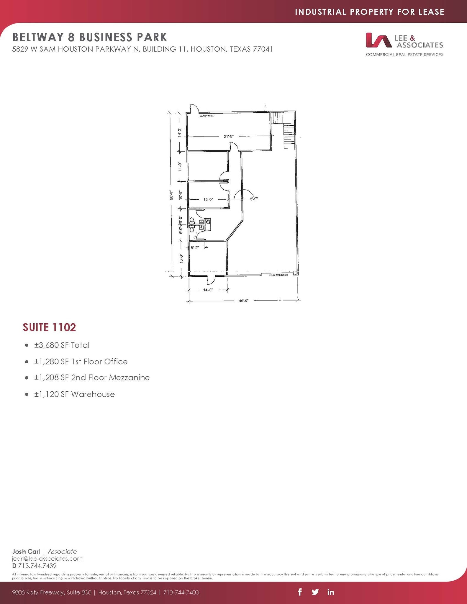 5829 W Sam Houston Pky N, Houston, TX en alquiler Plano de la planta- Imagen 1 de 1