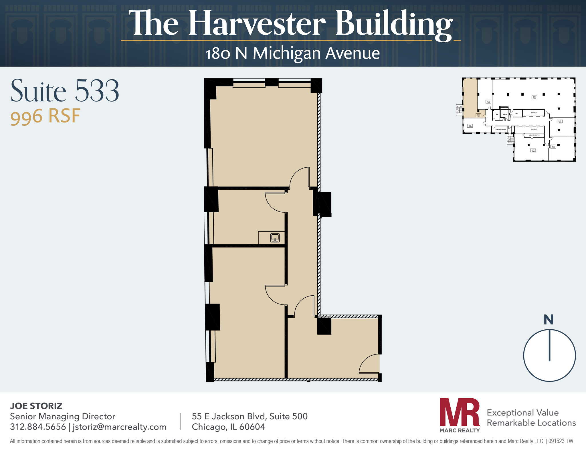 180 N Michigan Ave, Chicago, IL en alquiler Plano de la planta- Imagen 1 de 4