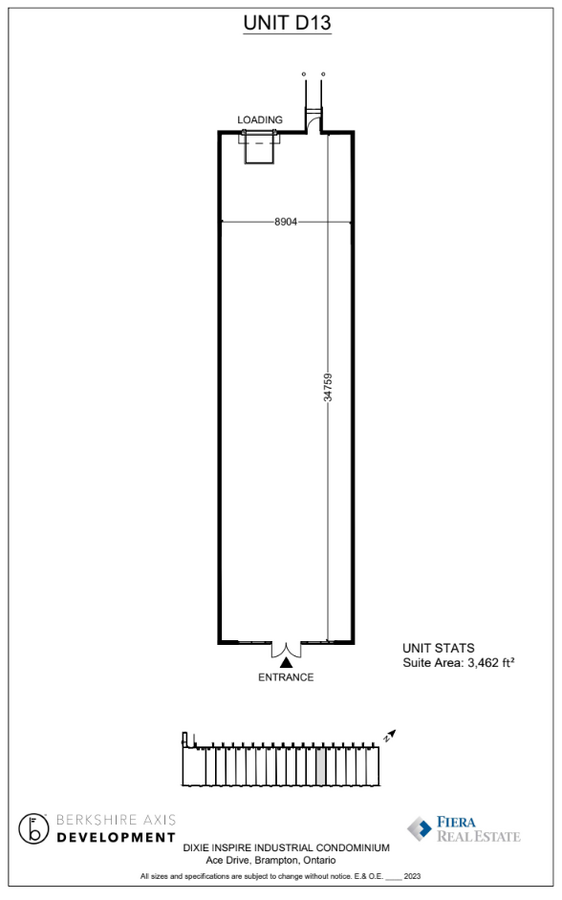 Ace Dr, Brampton, ON L6R 0A9 - Unidad D13 -  - Plano de la planta - Image 1 of 1