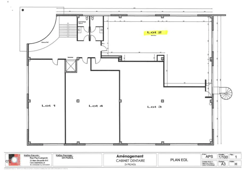 Grabels, HER 34790 - Unidad Lot 1 -  - Plano de la planta - Image 1 of 2