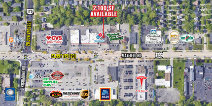 5139-5143 Mayfield Rd, Lyndhurst, OH - VISTA AÉREA  vista de mapa - Image1