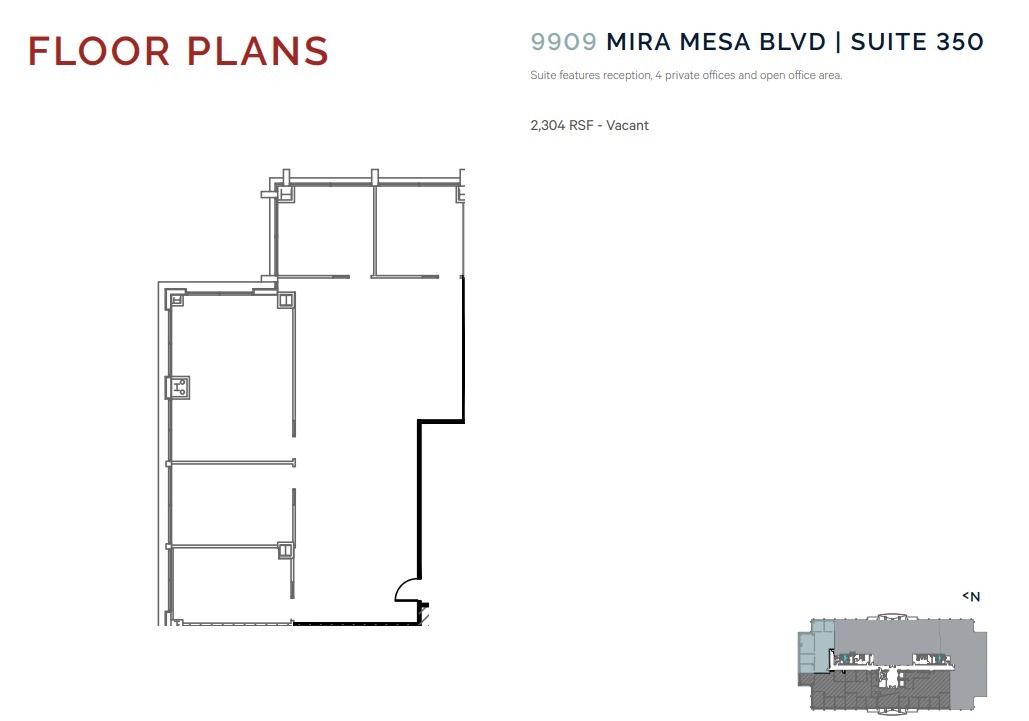 9909 Mira Mesa Blvd, San Diego, CA en alquiler Plano de la planta- Imagen 1 de 1