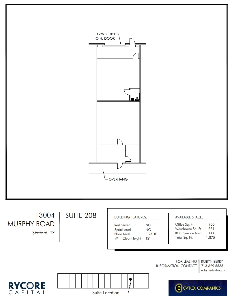 13000 Murphy Rd, Stafford, TX en alquiler Plano de la planta- Imagen 1 de 1