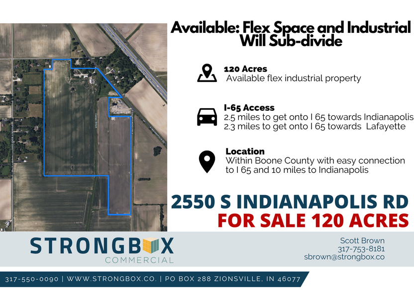 2550 S Indianapolis Rd, Lebanon, IN en venta - Vista aérea - Imagen 1 de 3