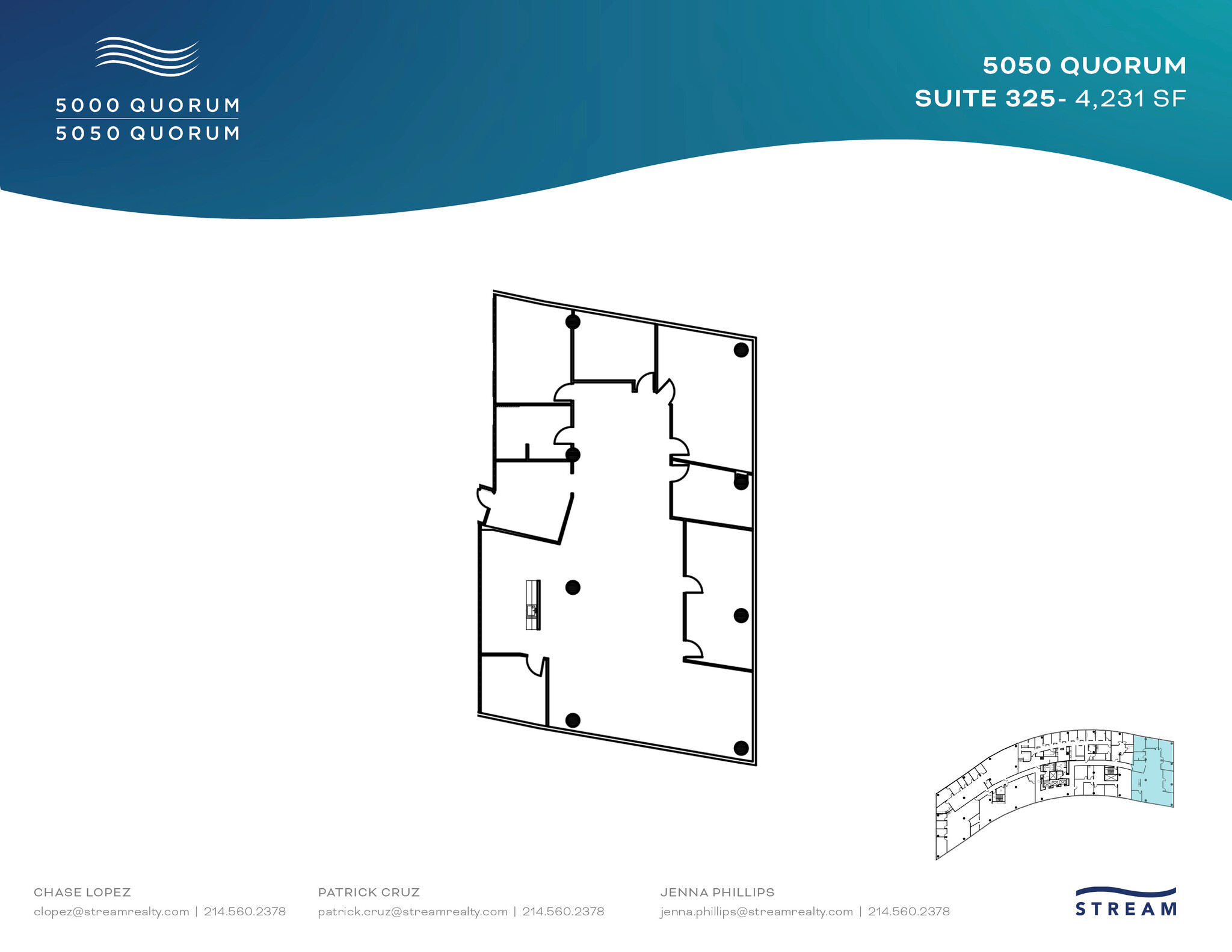 5050 Quorum Dr, Dallas, TX en alquiler Plano de la planta- Imagen 1 de 1