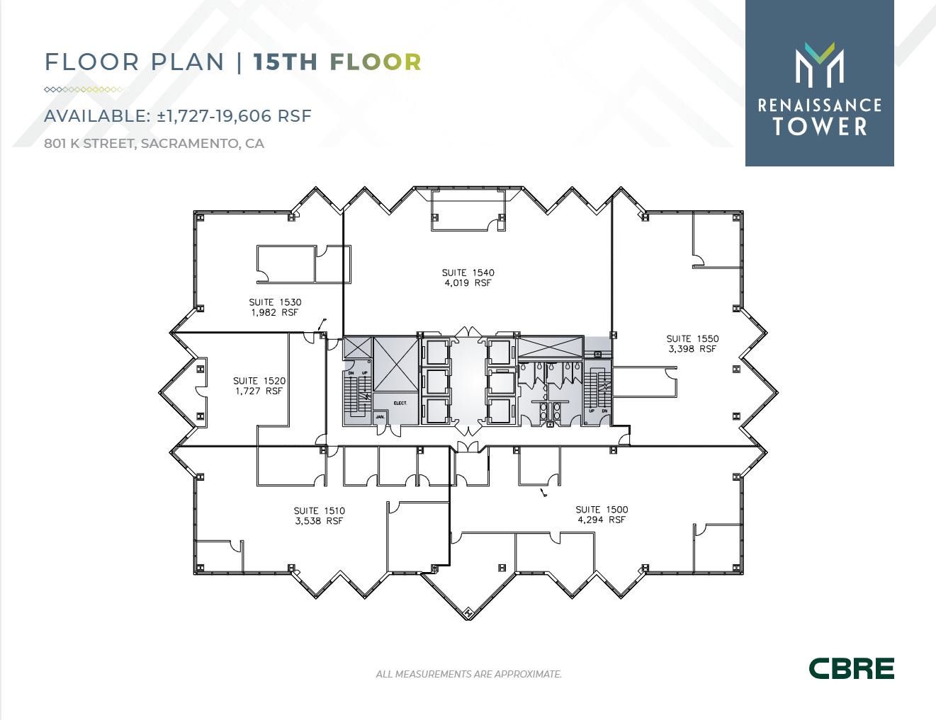 801 K St, Sacramento, CA en alquiler Plano de la planta- Imagen 1 de 2