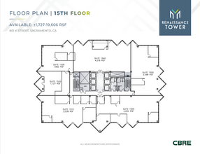 801 K St, Sacramento, CA en alquiler Plano de la planta- Imagen 1 de 2