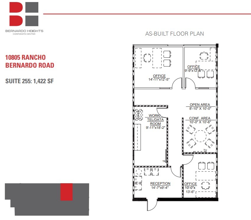 10815 Rancho Bernardo Rd, San Diego, CA en alquiler Plano de la planta- Imagen 1 de 1