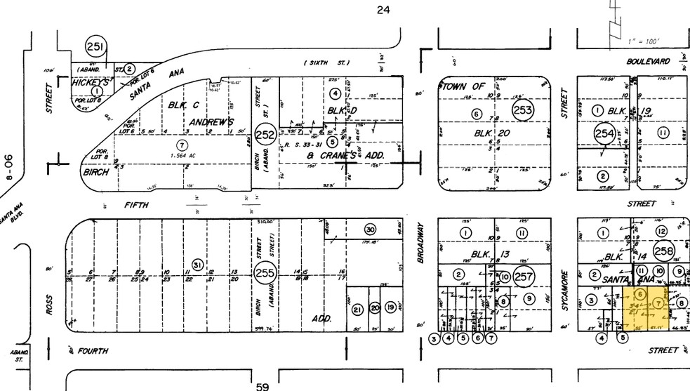 107-109 W 4th St, Santa Ana, CA en venta - Plano de solar - Imagen 2 de 3