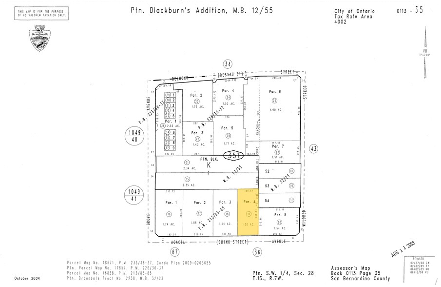 1295 E Acacia St, Ontario, CA en alquiler - Plano de solar - Imagen 2 de 5