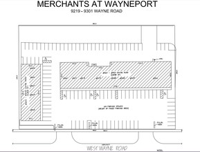 9219-9301 Wayne Rd, Romulus, MI en alquiler Plano del sitio- Imagen 2 de 2