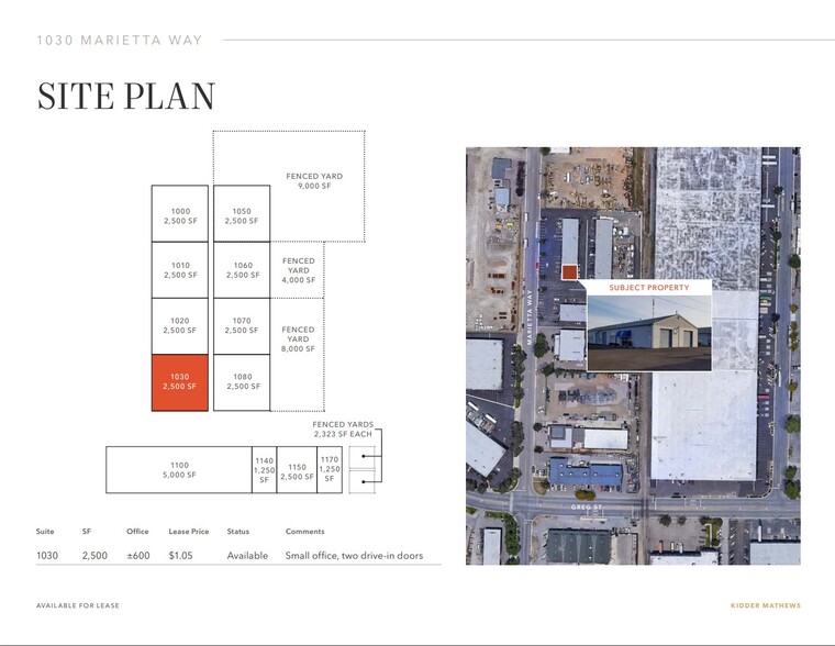 1050-1080 Marietta Way, Sparks, NV en alquiler - Plano de la planta - Imagen 2 de 7