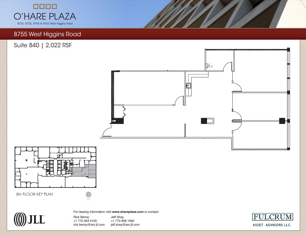 8725 W Higgins Rd, Chicago, IL en alquiler Plano de la planta- Imagen 1 de 1